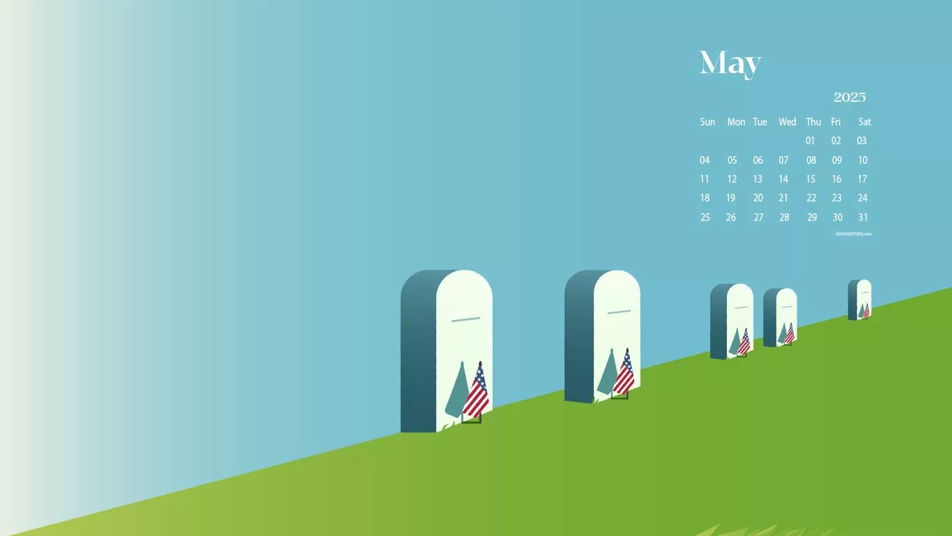 May 2025 Desktop Wallpaper Calendar