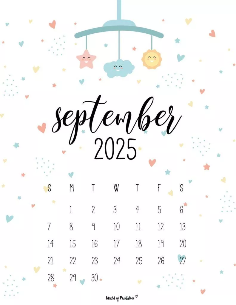 Free Printable September 2025 Calendars