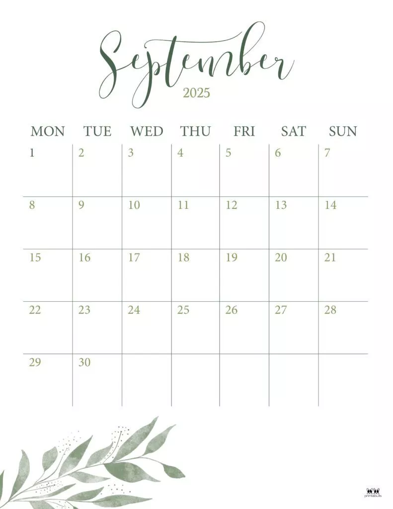 September 2025 Calendars FREE