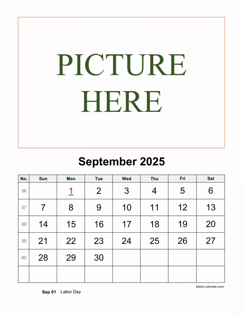 Free Download Printable September 2025