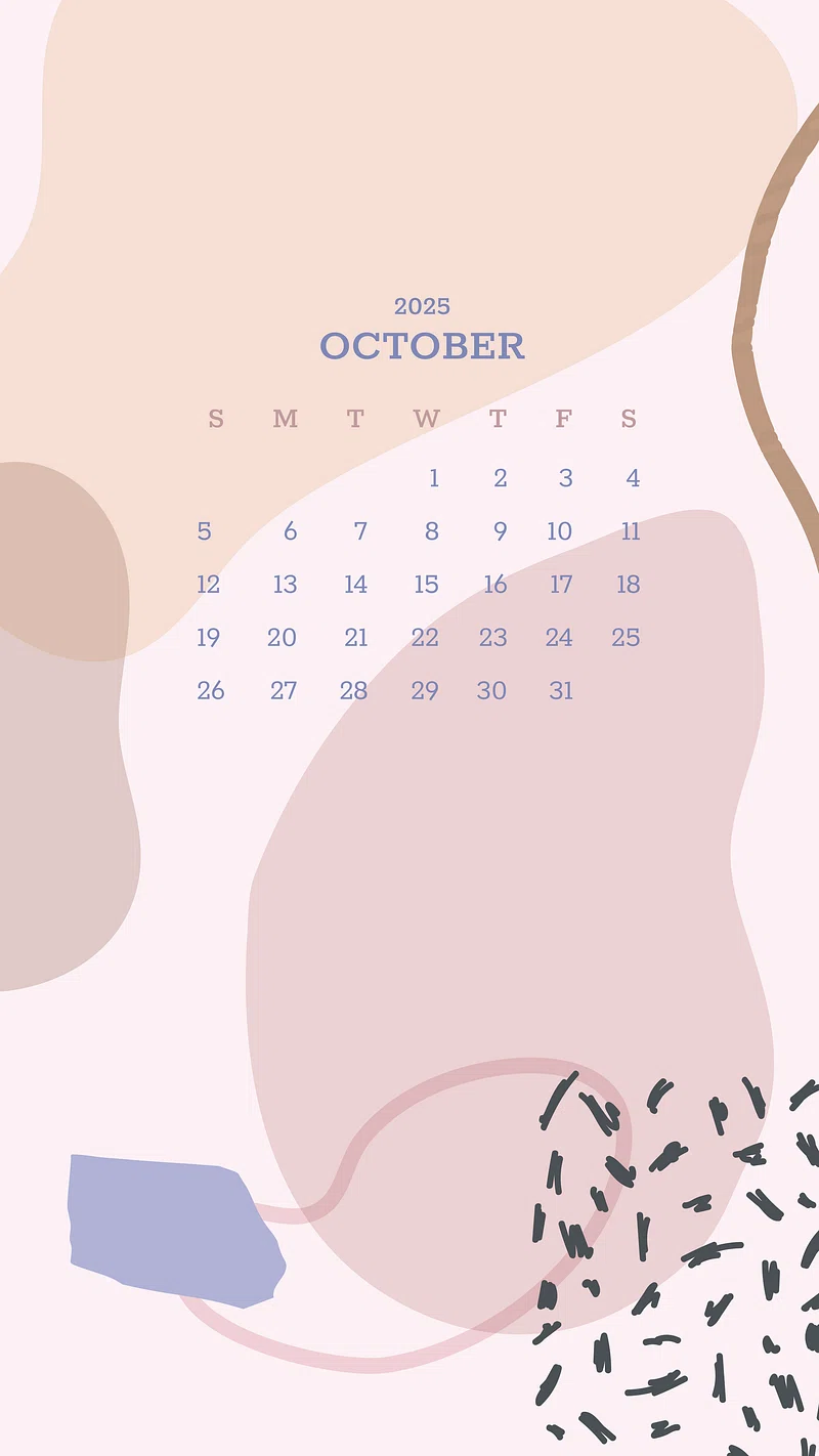 October 2021 Calendar Wallpaper Image