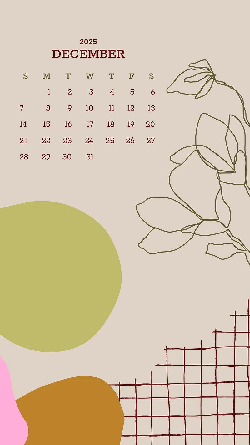 December 2021 Calendar Wallpaper Image