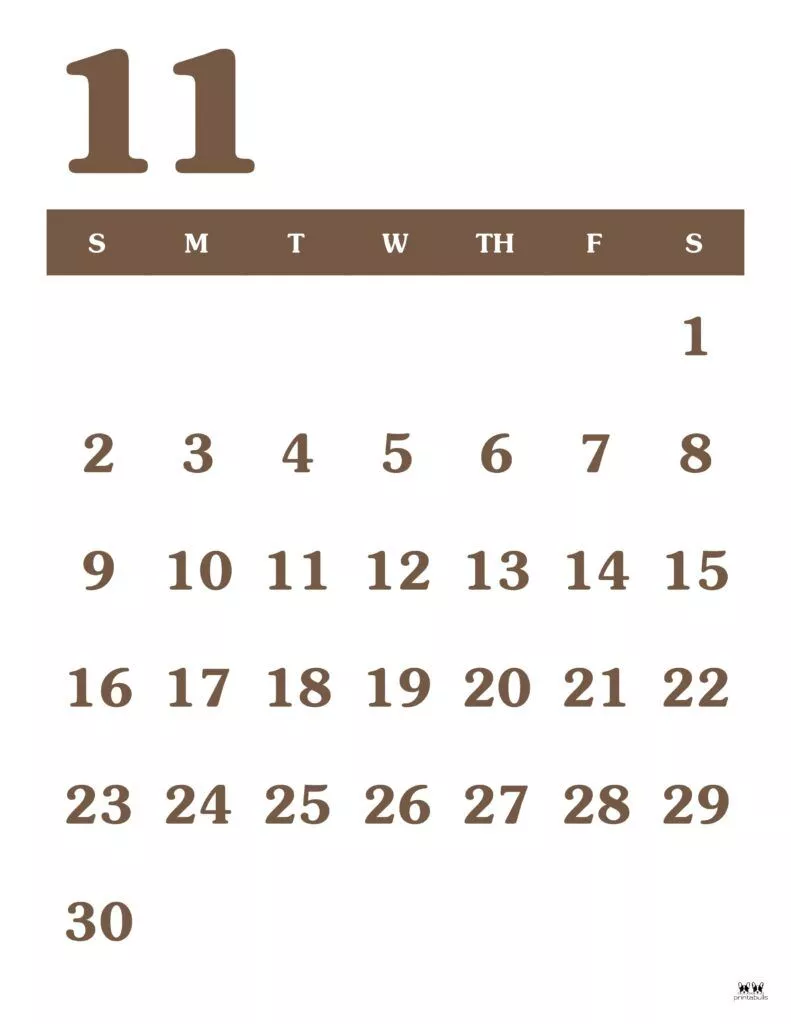November 2025 Calendars FREE