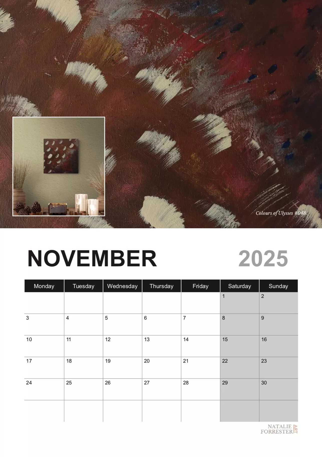 A Fine Art Calendar 2025
