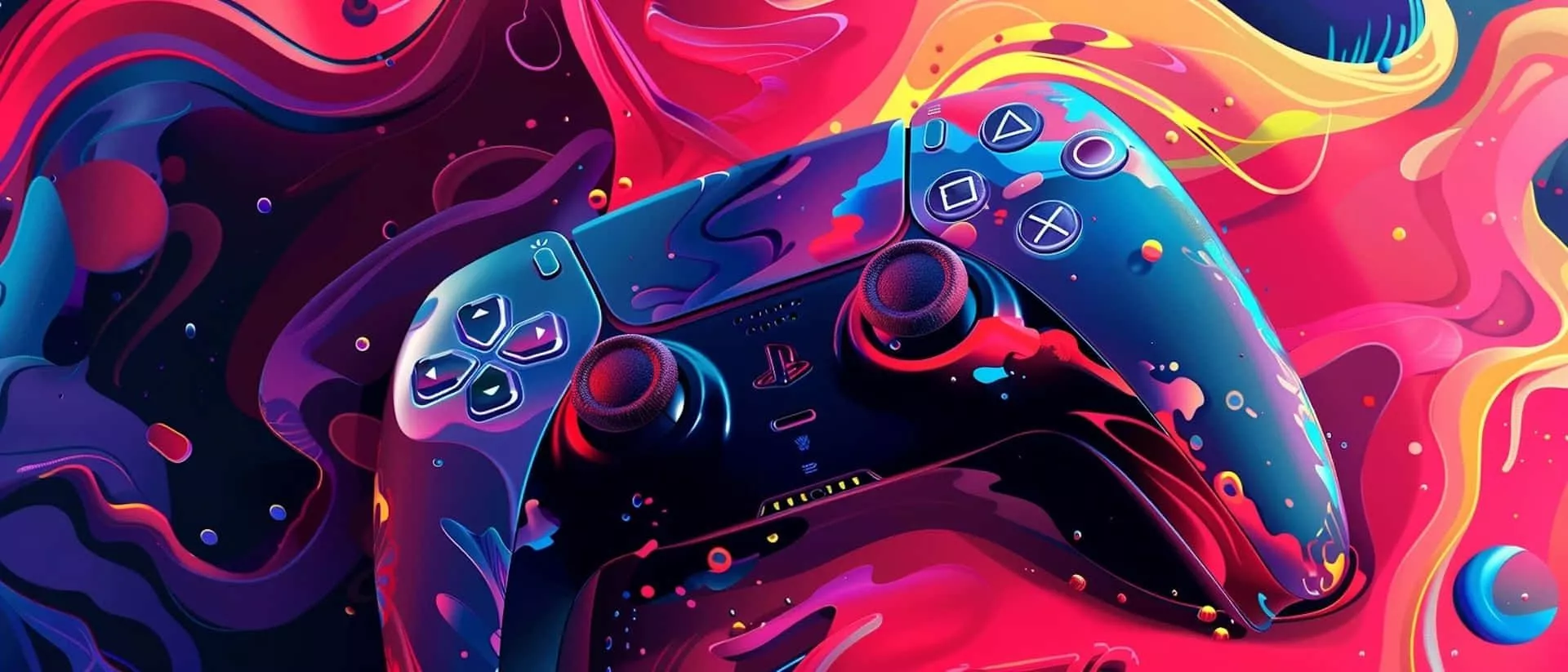 P S5 Controller Artwork Wallpaper