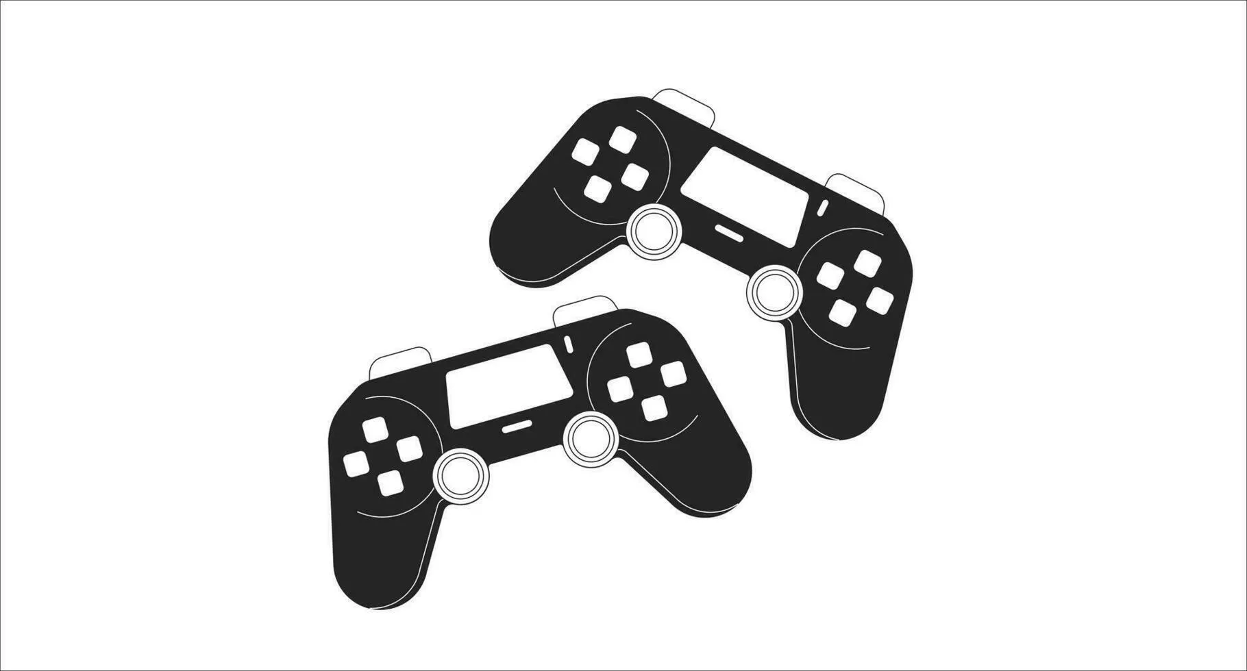 Controller joystick black and white