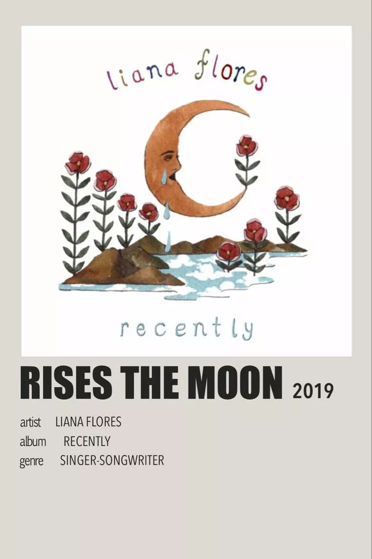 Minimalistic Song Poster Rises The Moon