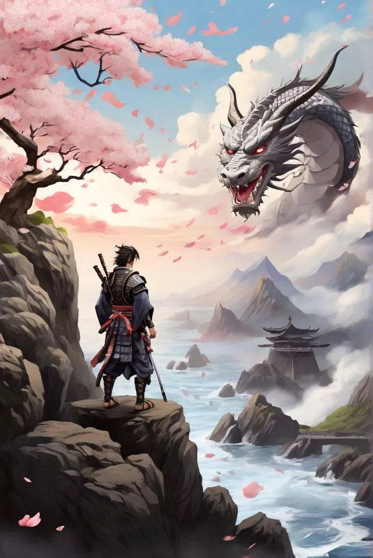 Samurai Vs Dragon Wallpapers Wallpaper Cave