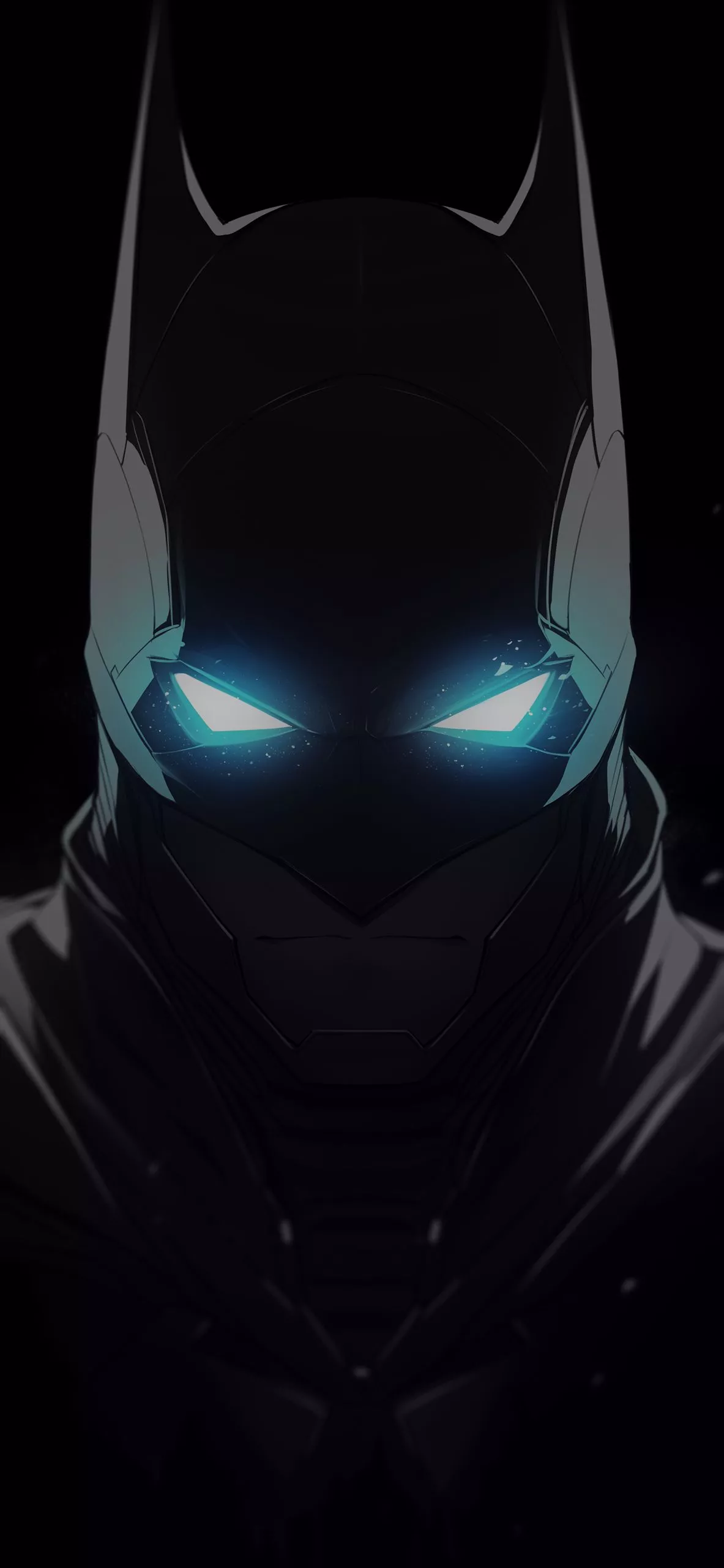 Batman Glowing Blue Eyes Black
