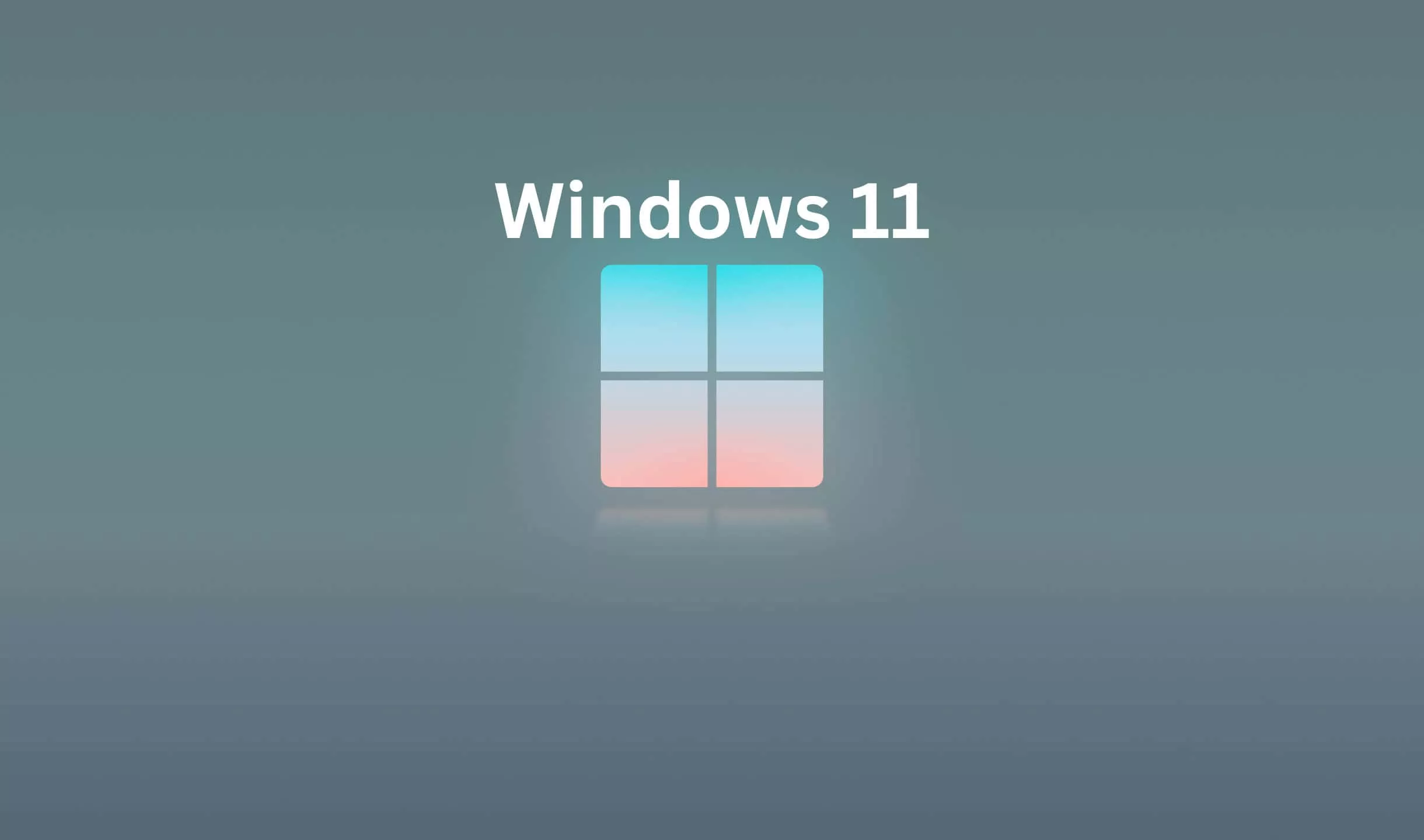 Windows 11 Logo On A Grey Background