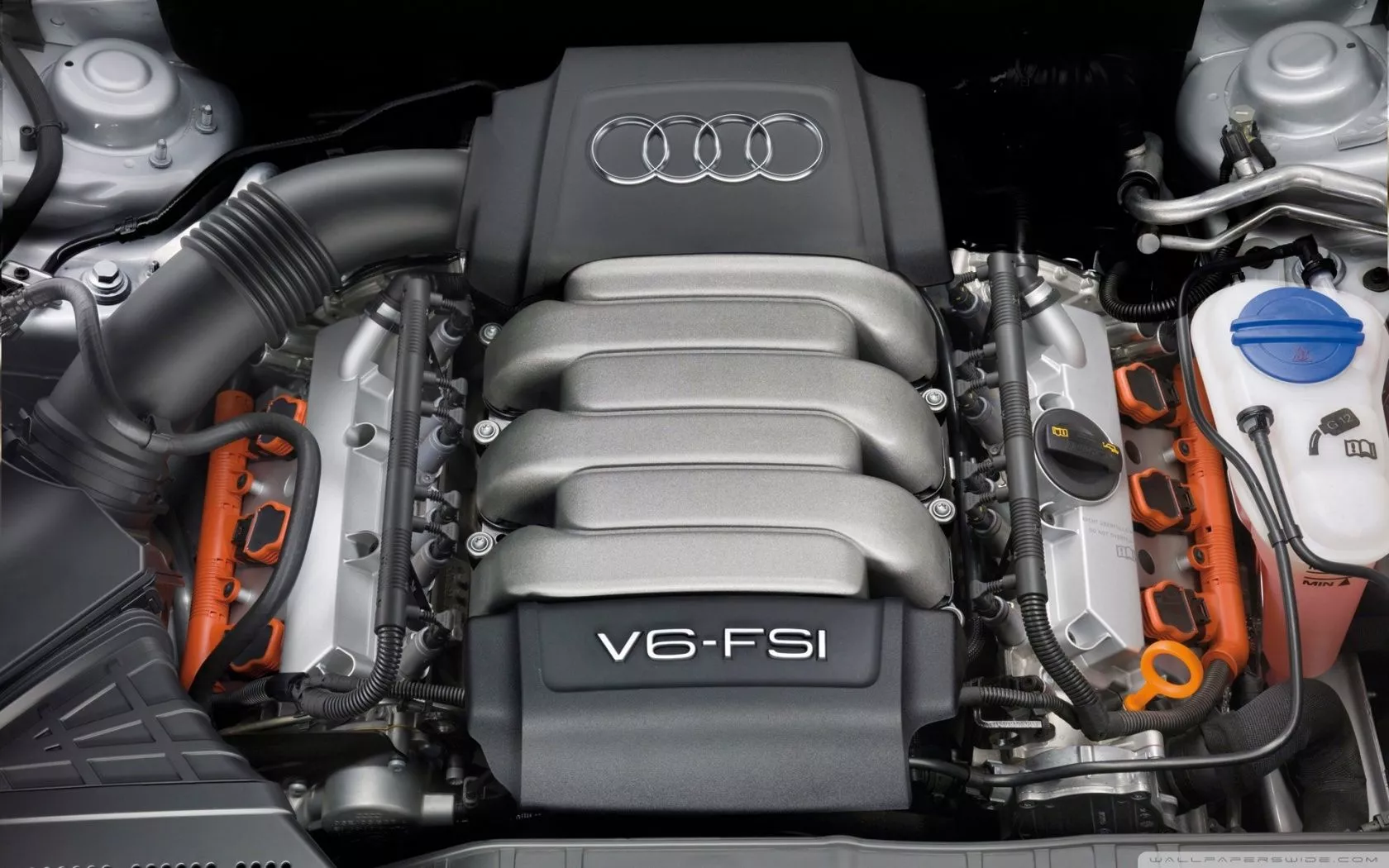 Audi V6 FSI Engine Ultra HD Wallpaper