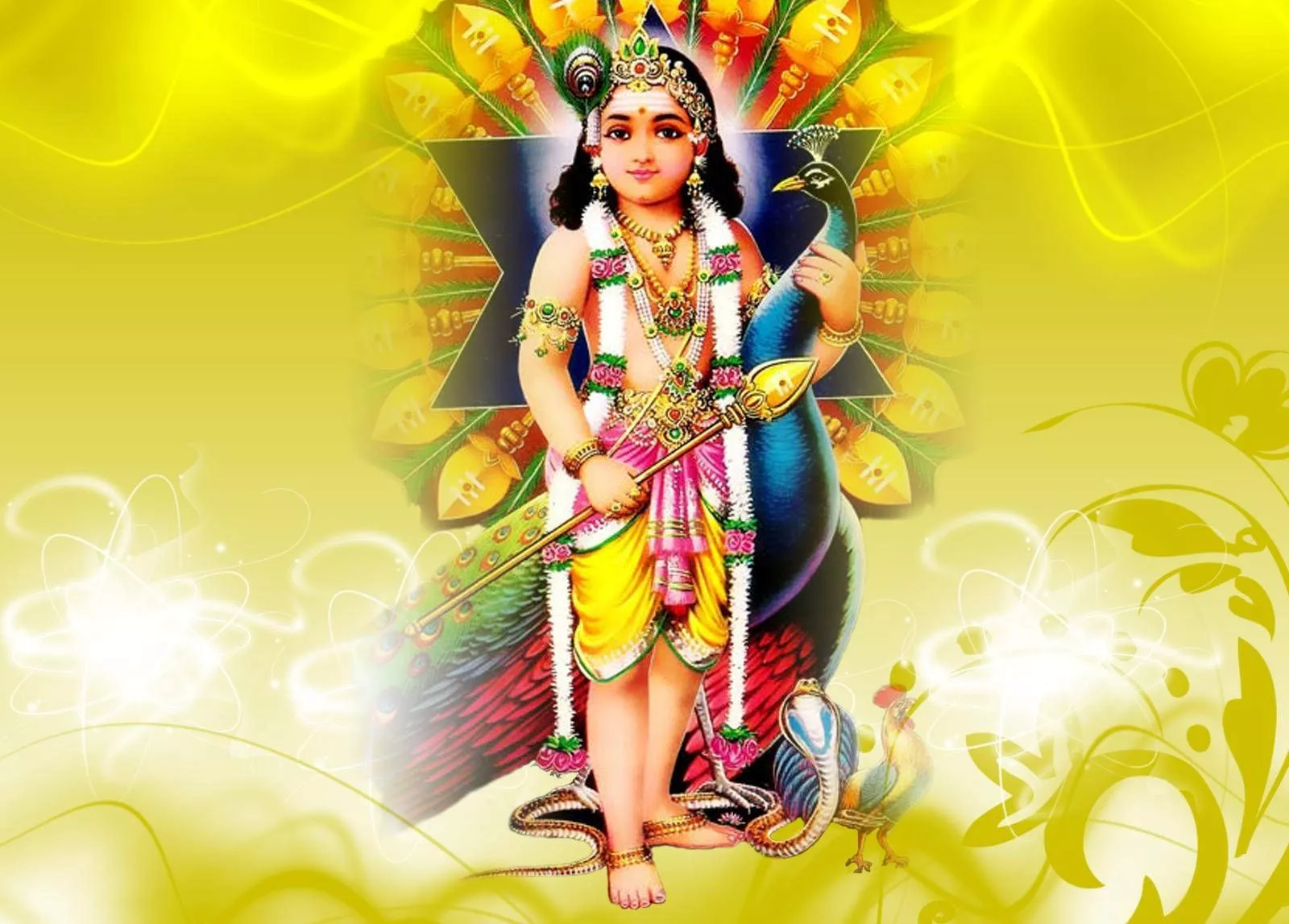 Lord Murugan 4k Green Background