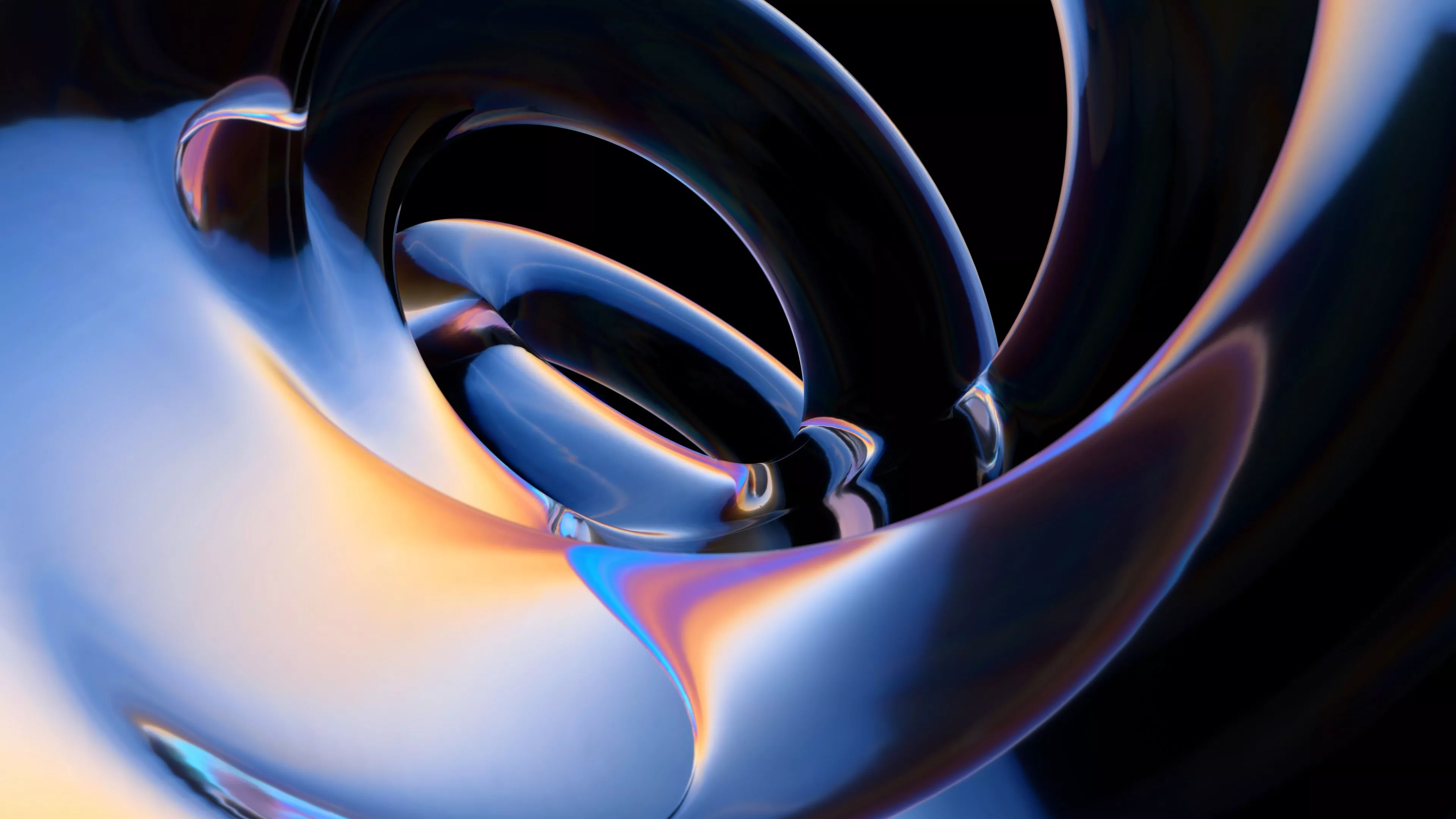 Glossy Wallpaper 4K, Black background