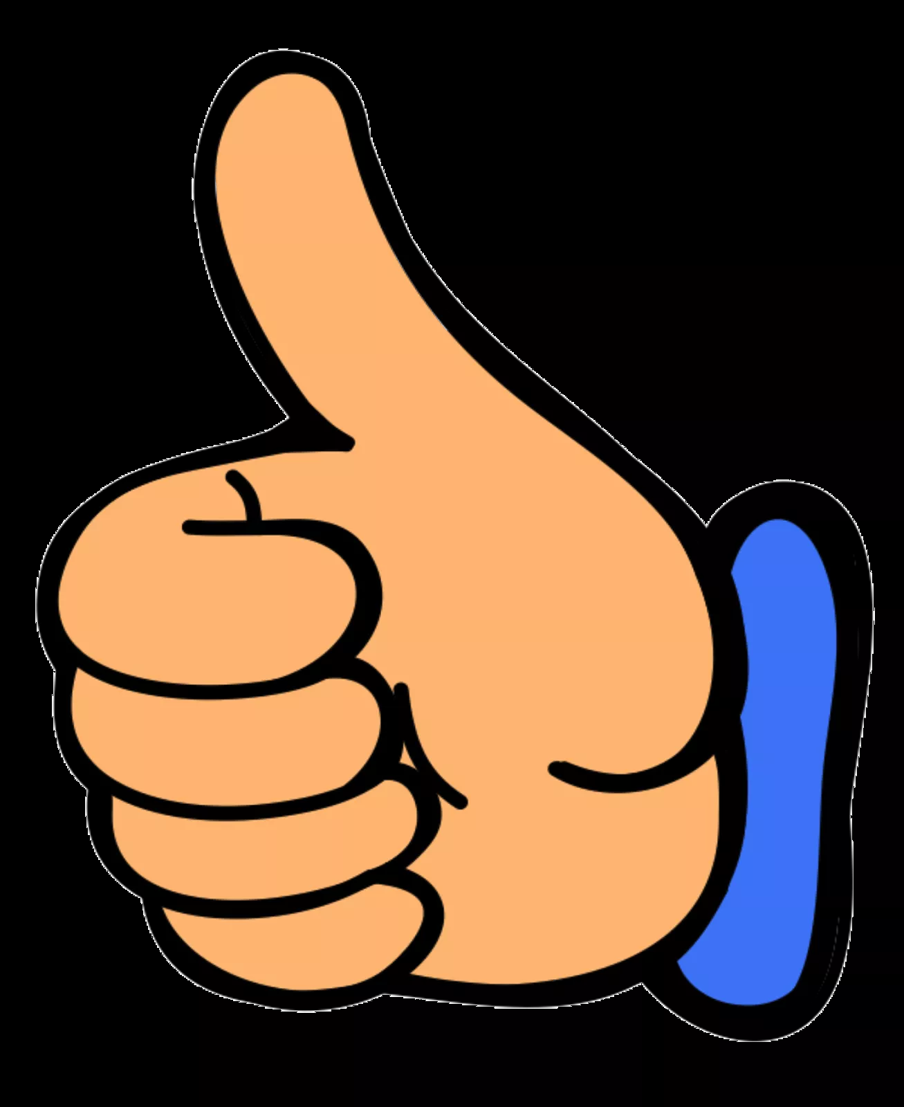 Thumbs Up Emoji PNG Transparent Image