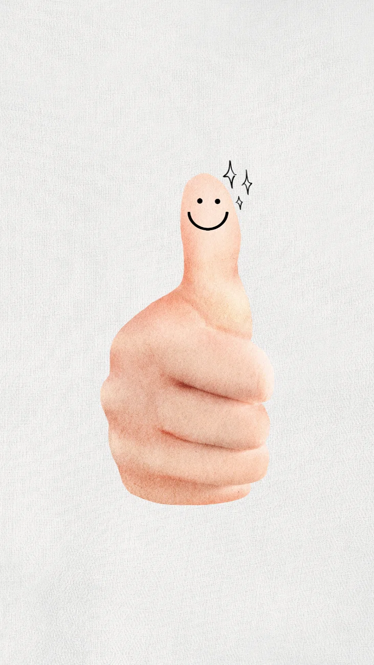Smiling thumbs up mobile wallpaper