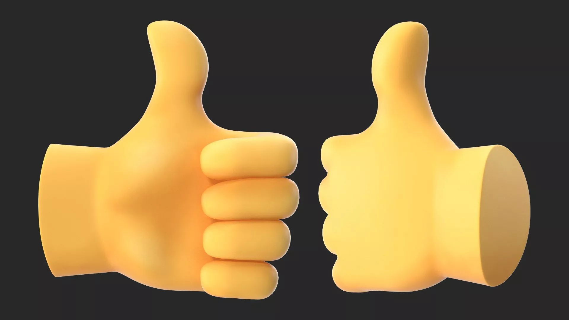 Thumbs Gesture Emoji 3D Model