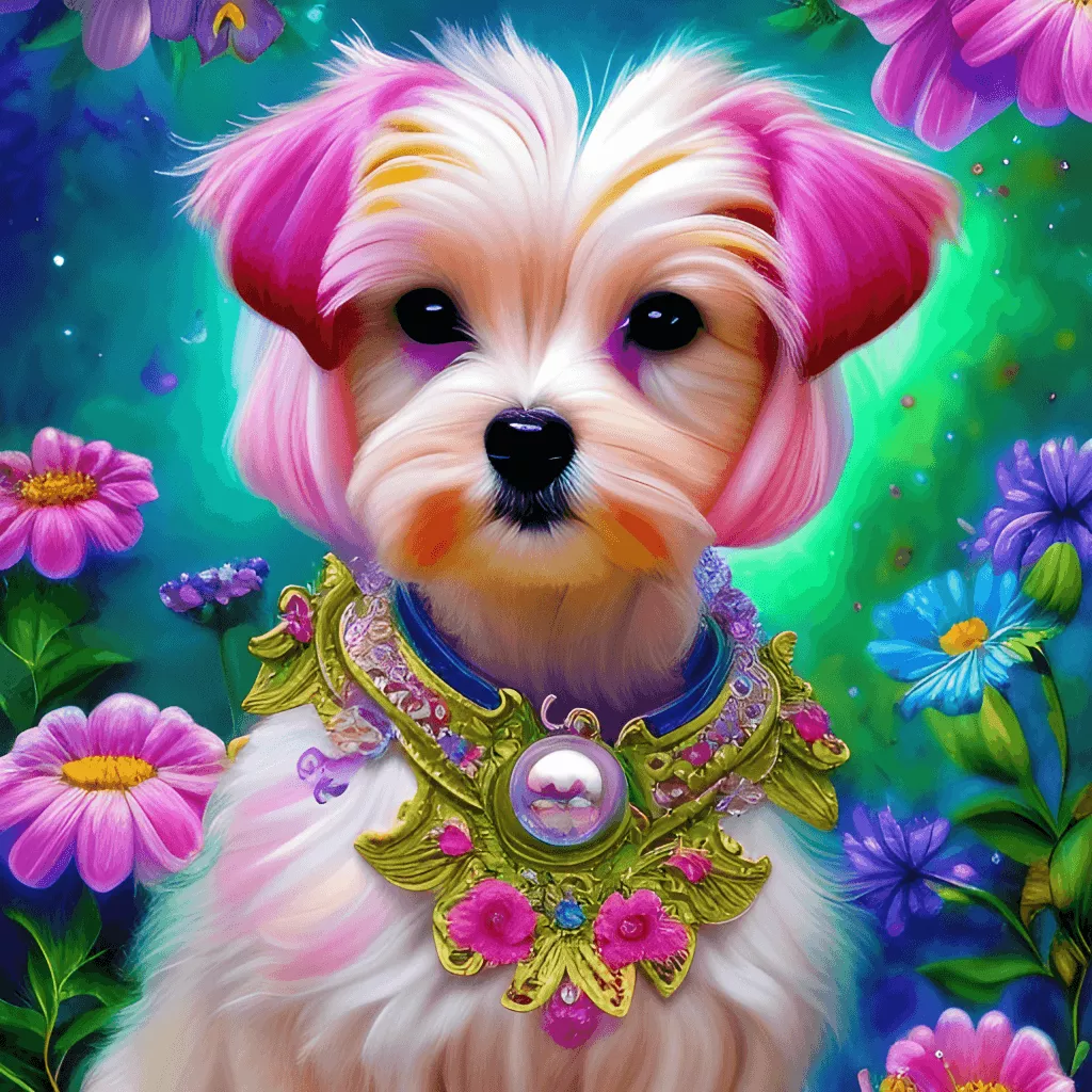 Intricately Beautiful Maltese Puppy