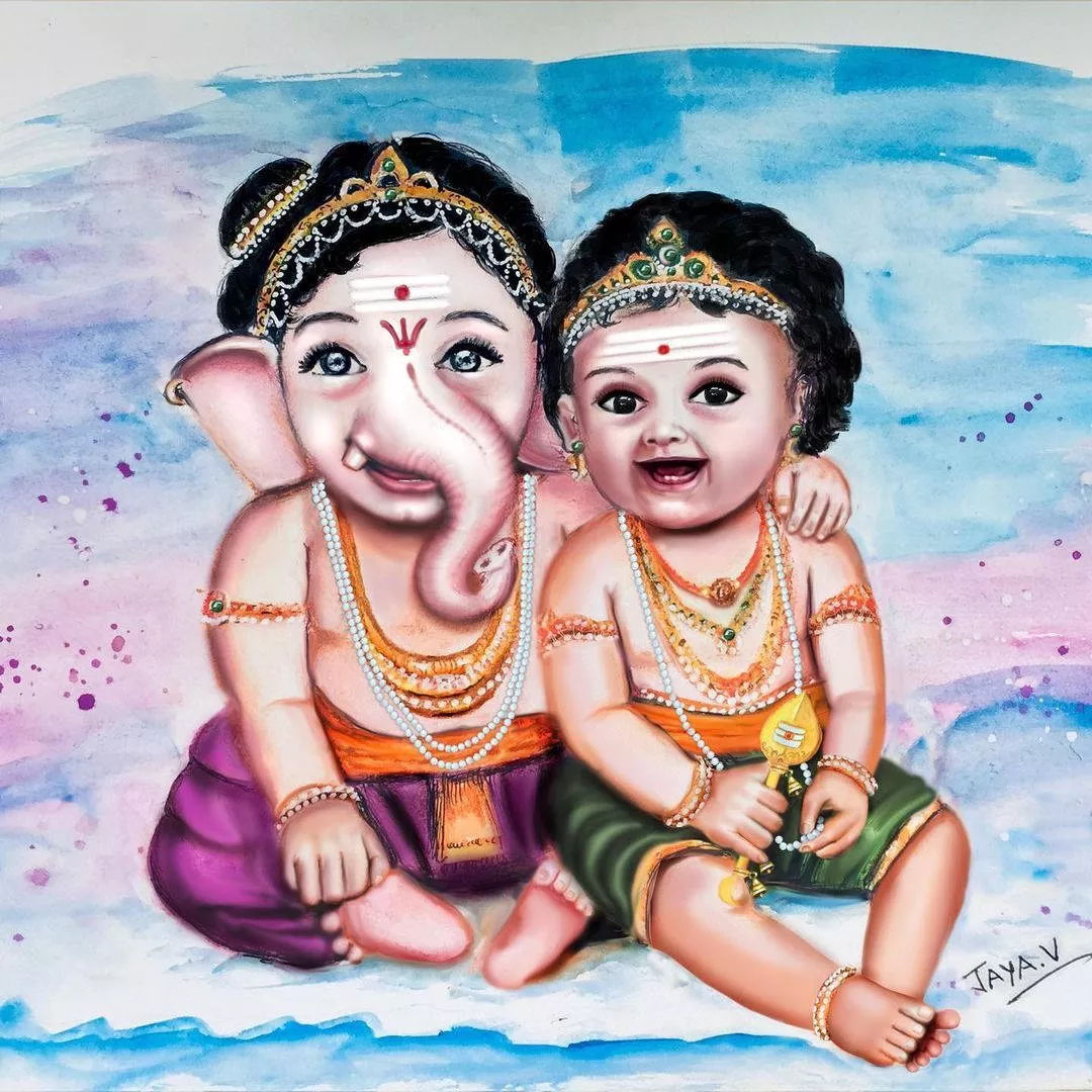 Vinayagar Murugan Children Wallpaper