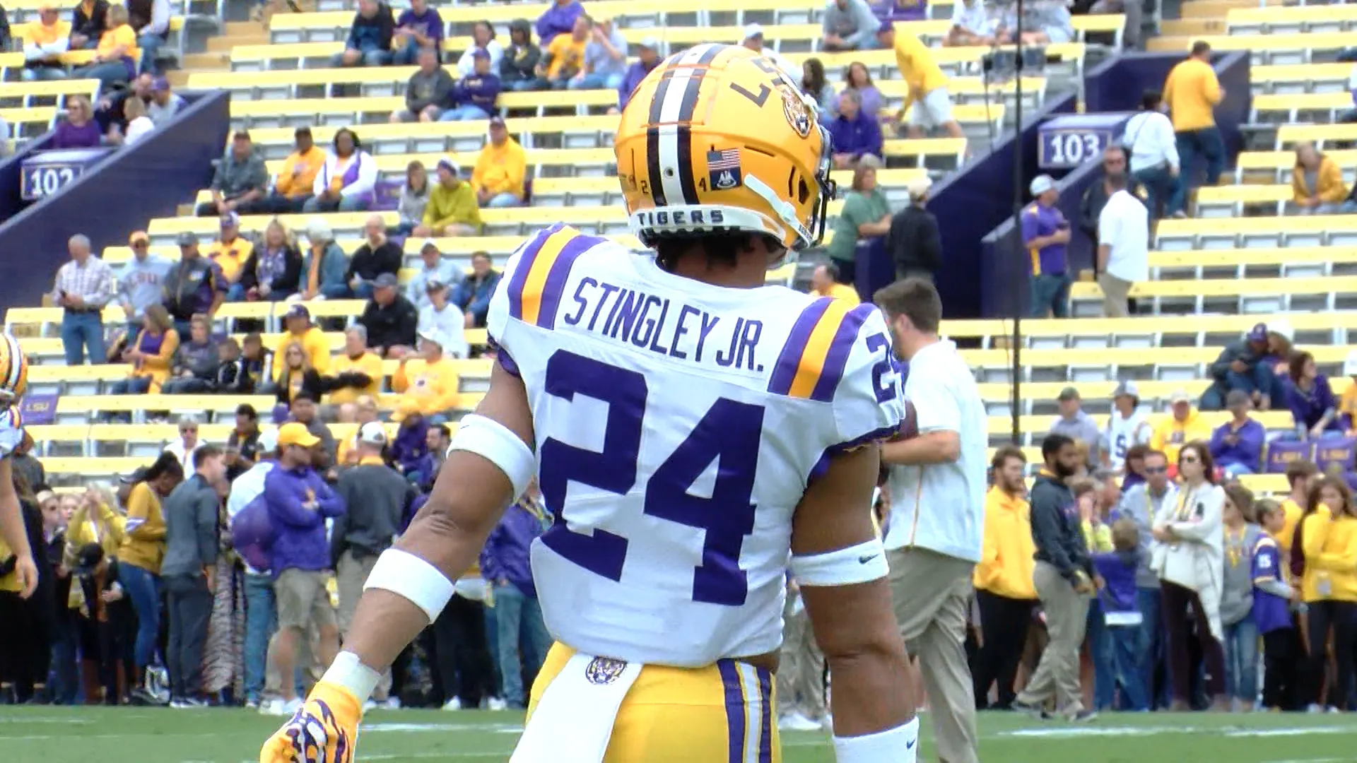 BRPROUD. LSU's Derek Stingley Jr