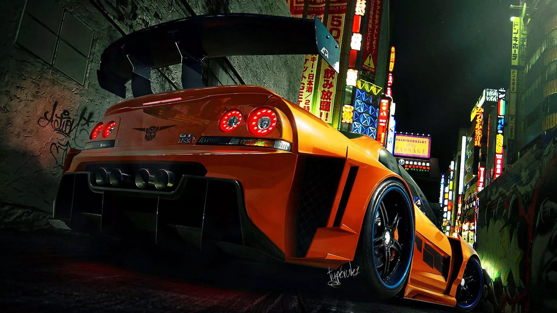 Download R33 Gtr Yellow Low Rise Neon