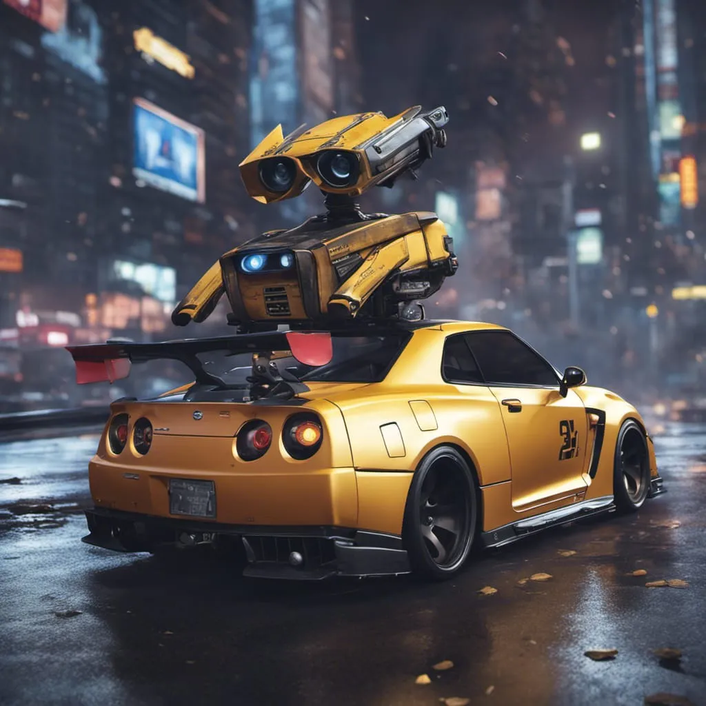 Wall E Themed Nissan Skyline GTR 34