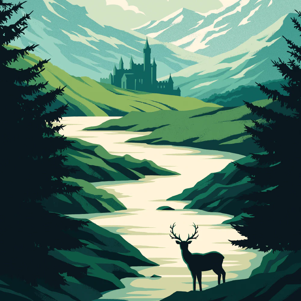 Terrasen Throne of Glass Travel Poster