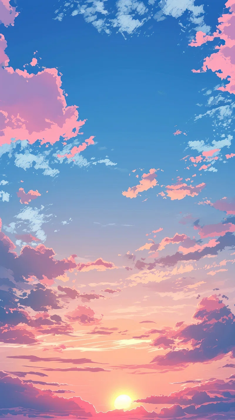Pastel Blue Anime Wallpaper Image