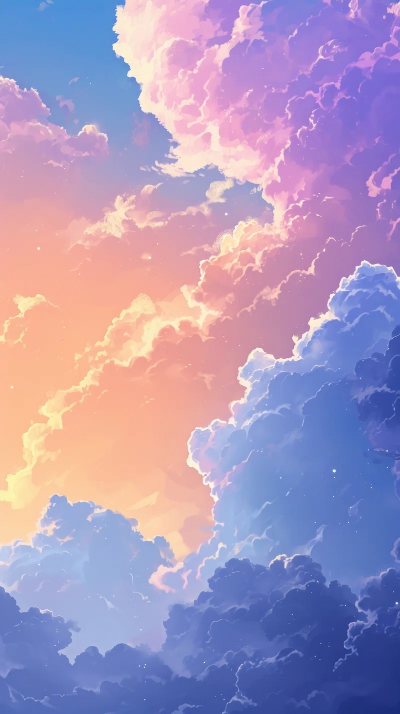 Pastel Blue Anime Wallpaper Image