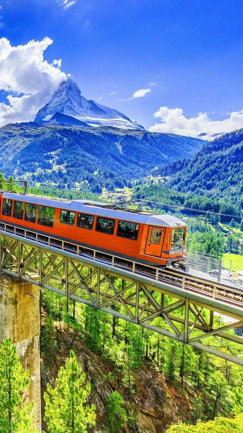 HD train in switzerland wallpaper