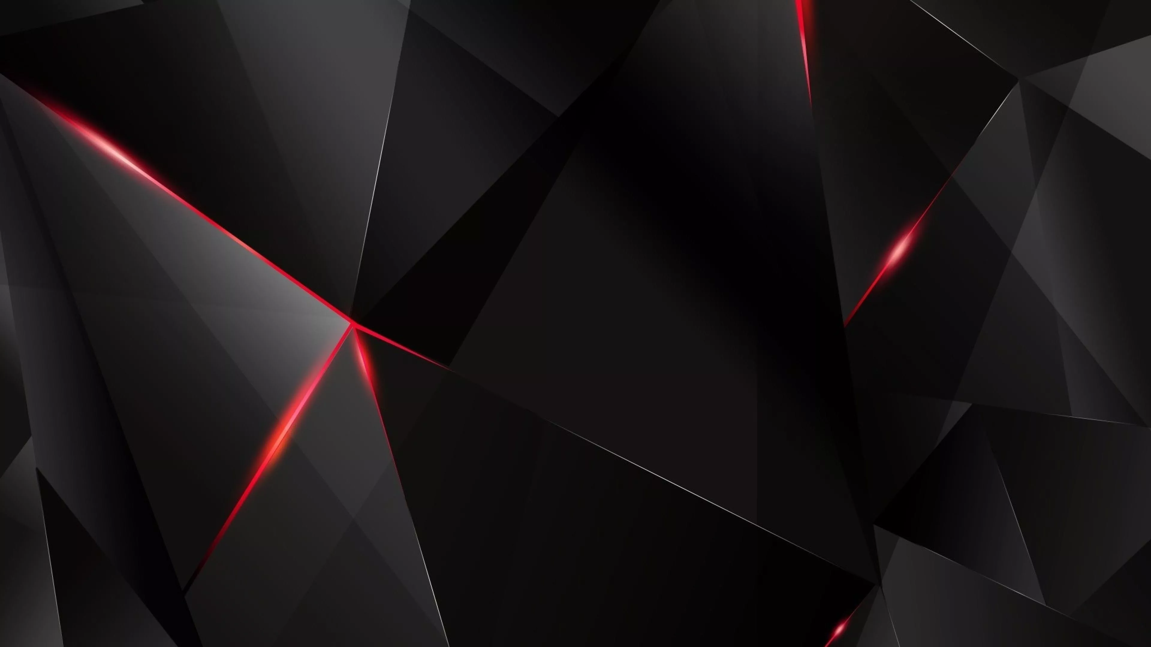 Black Red Dimensional Triangles 4K HD