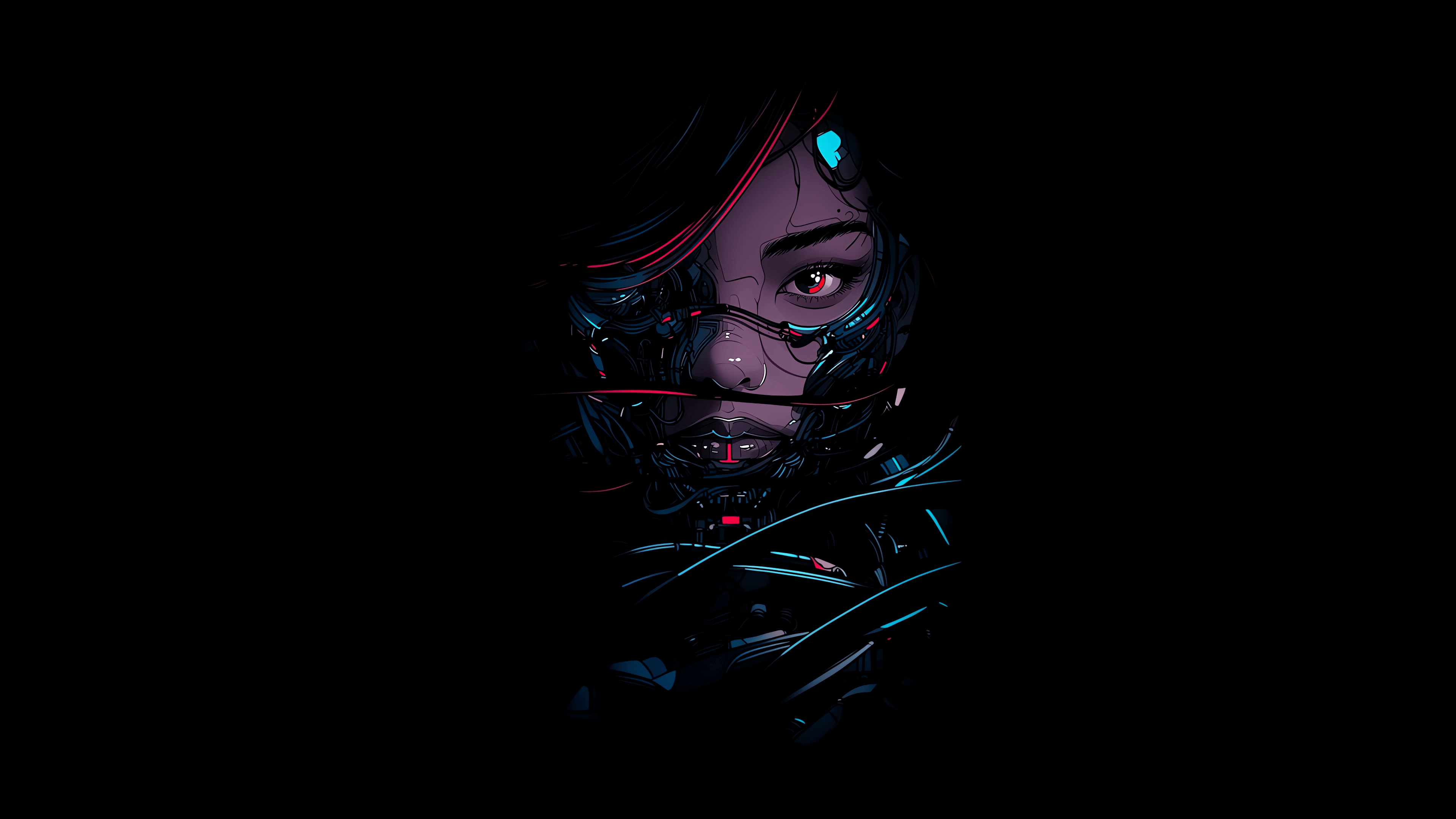 AI Generated 4K Black Wallpaper