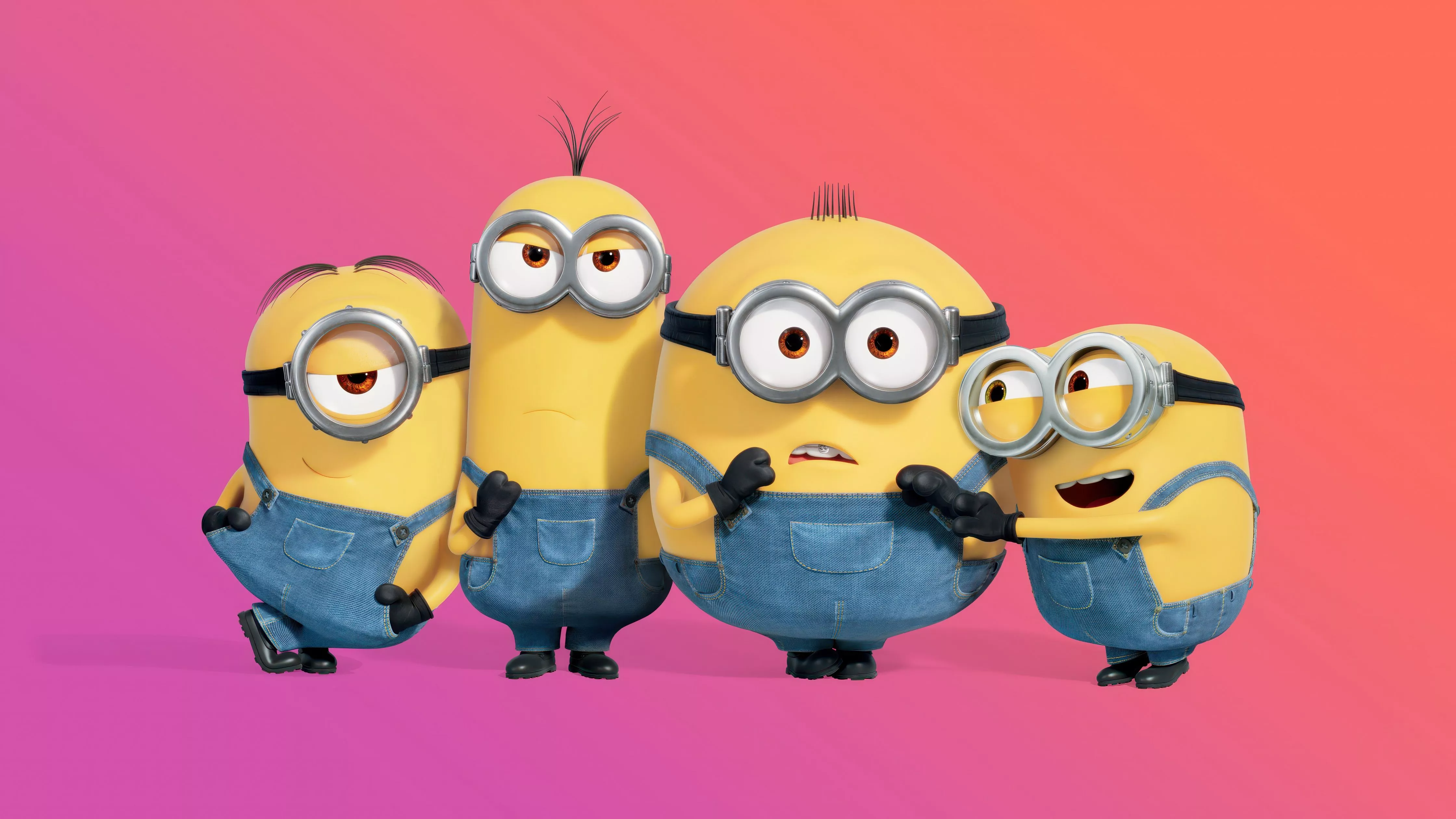 Minions Wallpaper 4K, Gradient
