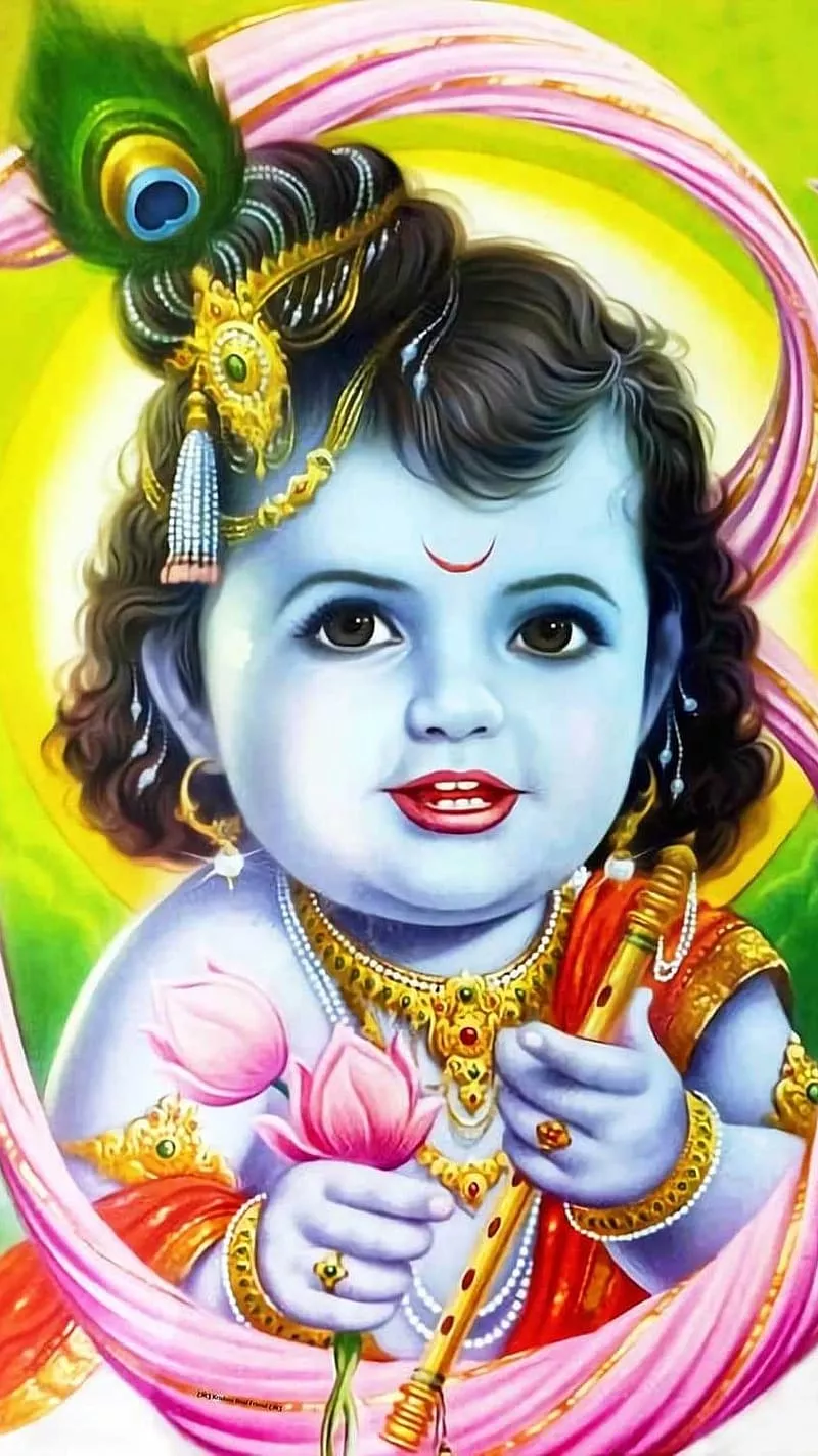 Little Krishna, Kanha, laddu gopal, lord, god, HD phone wallpaper