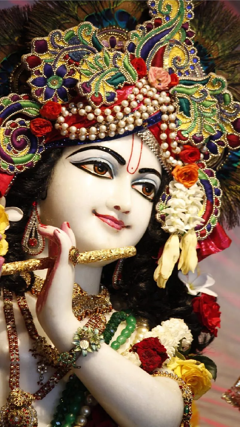 HD lord krishna statue wallpaper