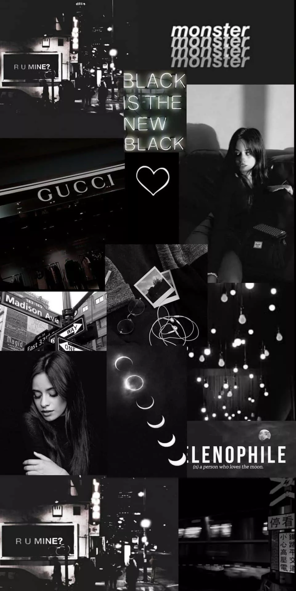 Download A Collage Of Black And White