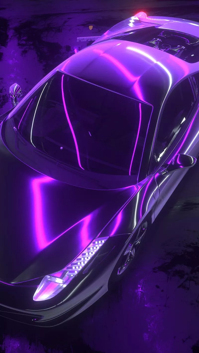 HD purple sports car wallpaper