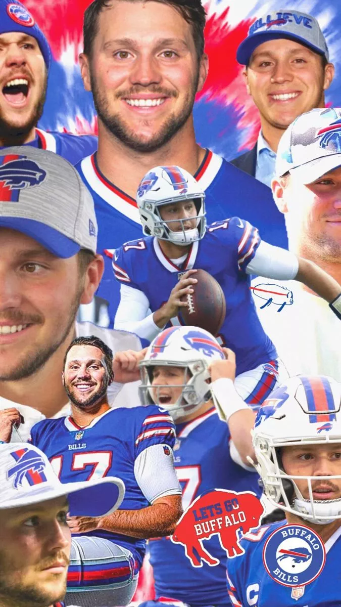 Josh Allen Buffalo Bills iPhone collage