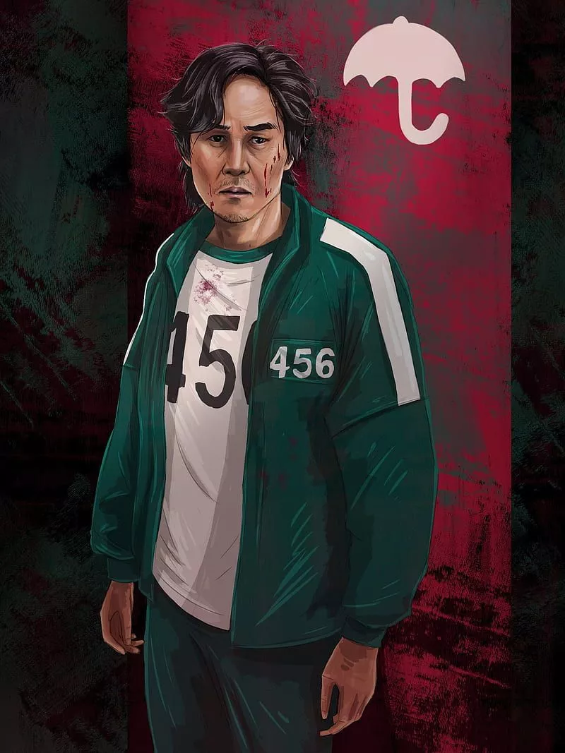 HD squid game player 456 wallpaper