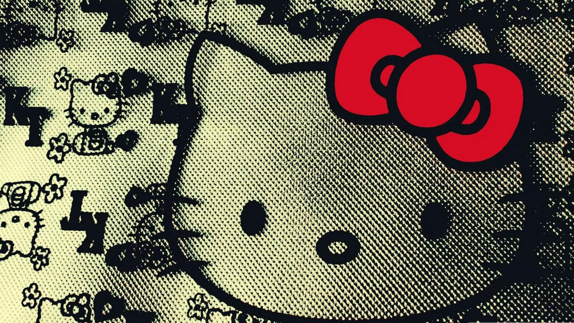 Red Bow Black Hello Kitty HD Hello