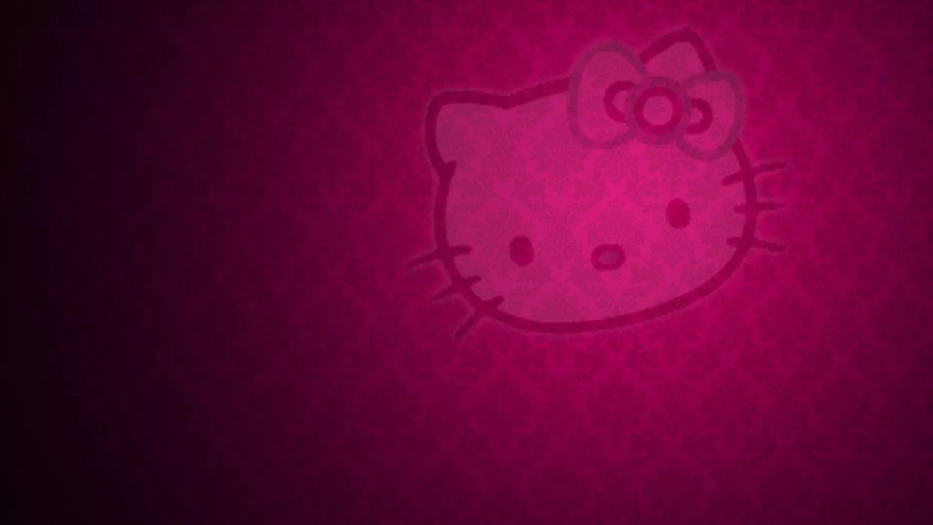 Hello Kitty Face In Pink Background HD
