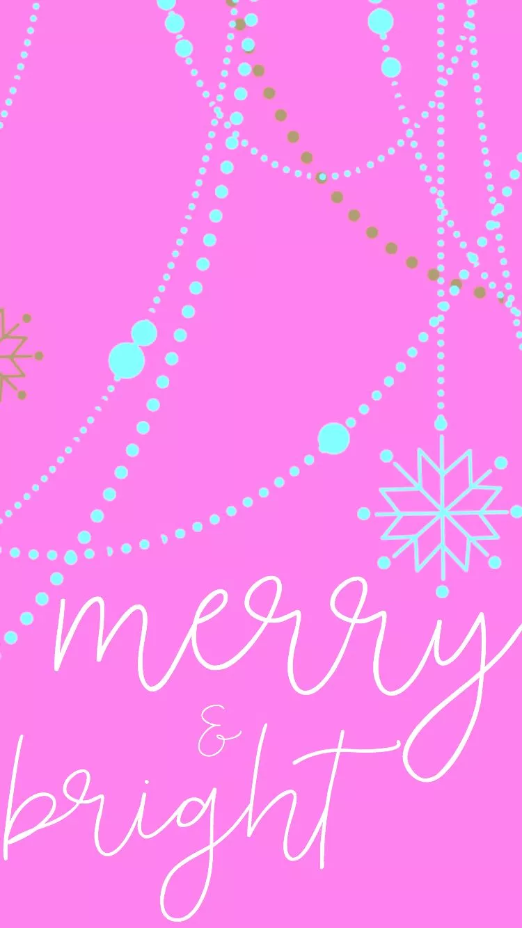 Free Merry & Bright Holiday Phone Wallpaper
