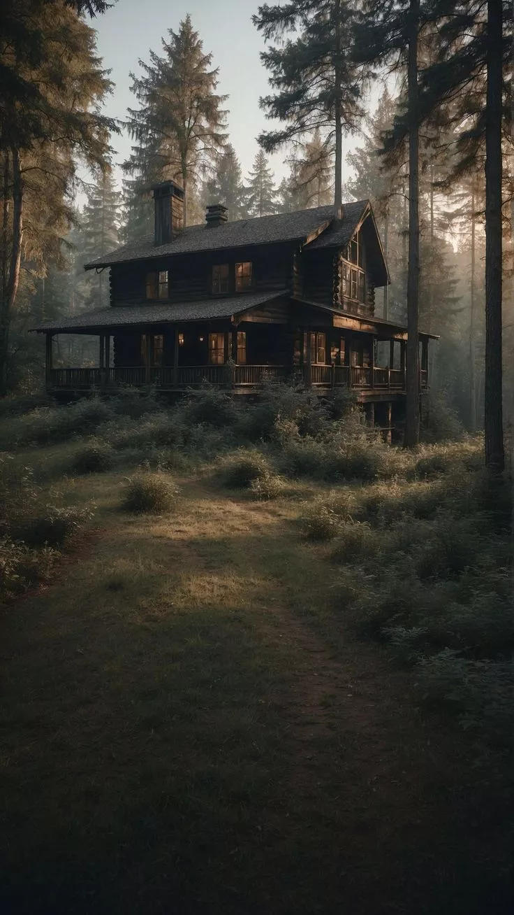 Wallpaper forest, cabin, shack, trees