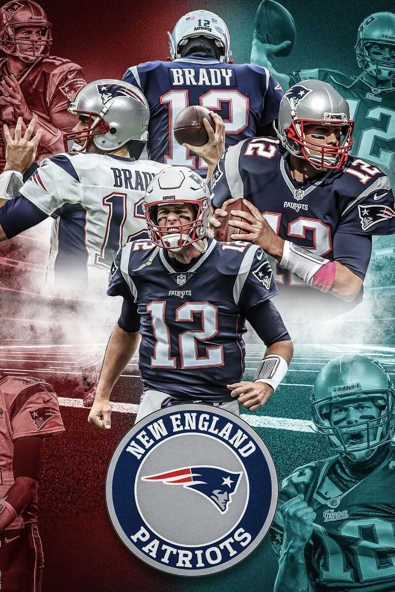 Tom Brady Collage Patriots Art Wall