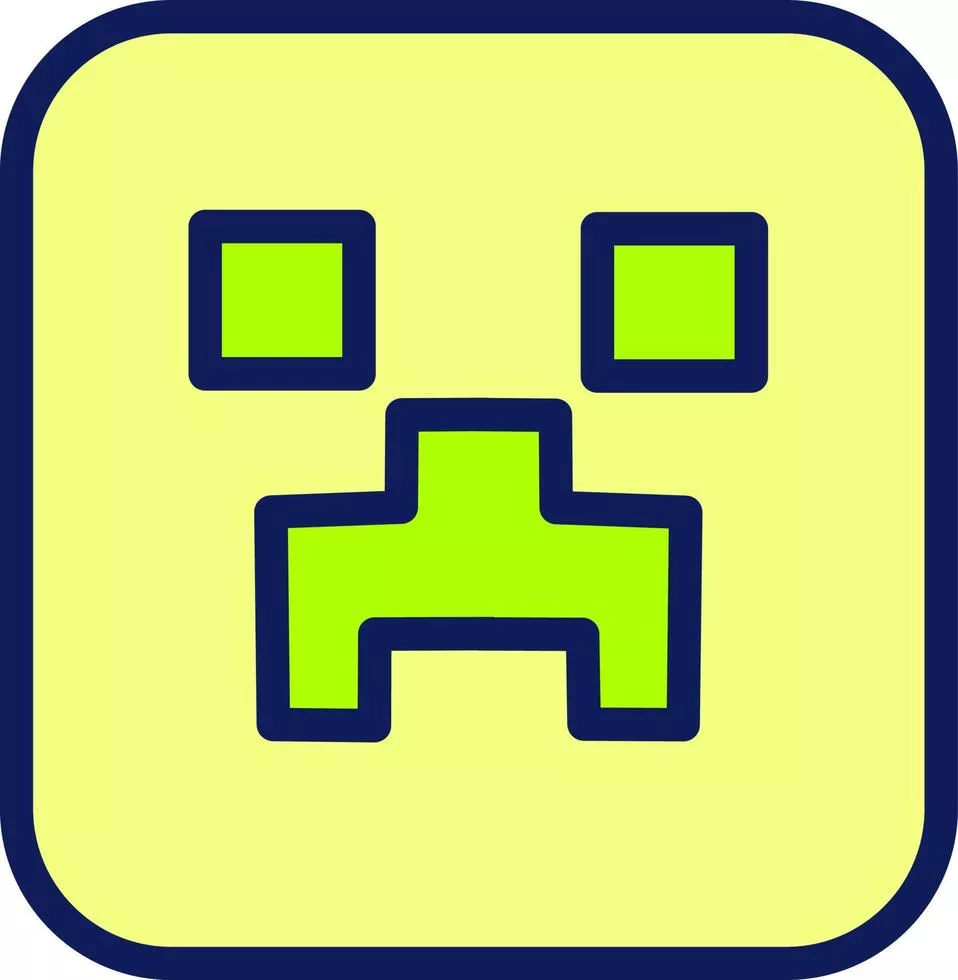 Minecraft monster, illustration, vector