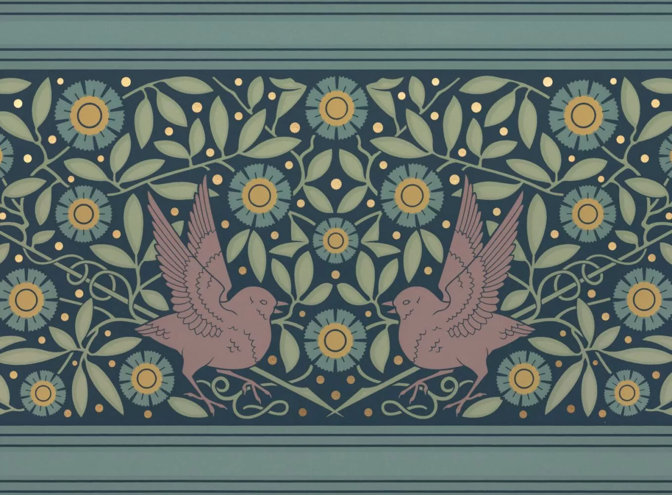 Victorian Wallpaper at SFO at