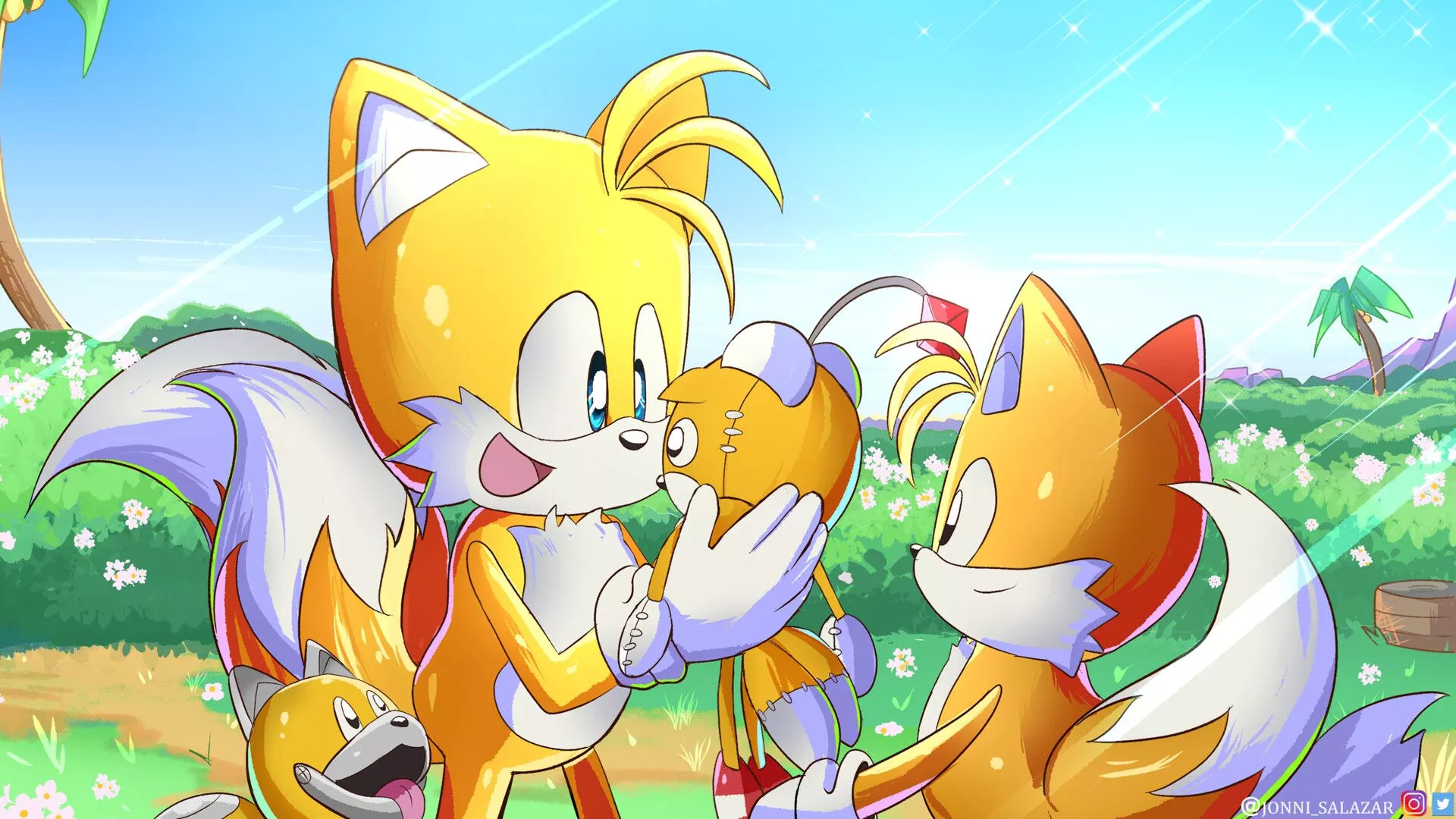 Modern and Classic Tails Fan Art