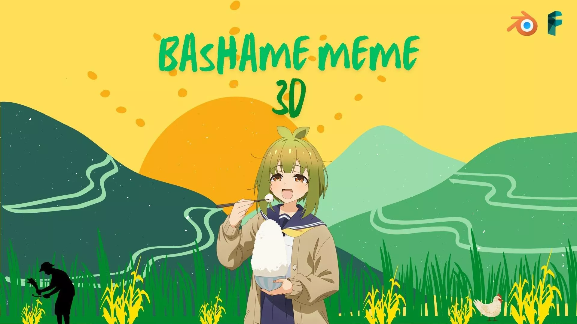 Bashame Meme Chibi 3D My