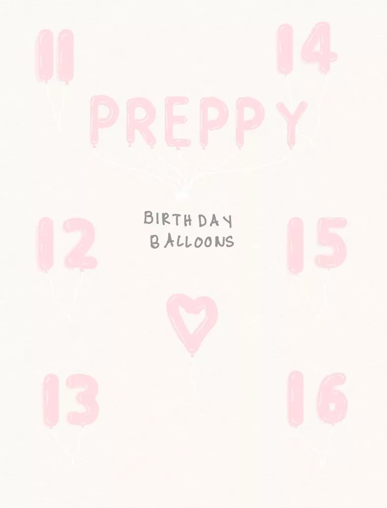 Preppy Birthday Balloons