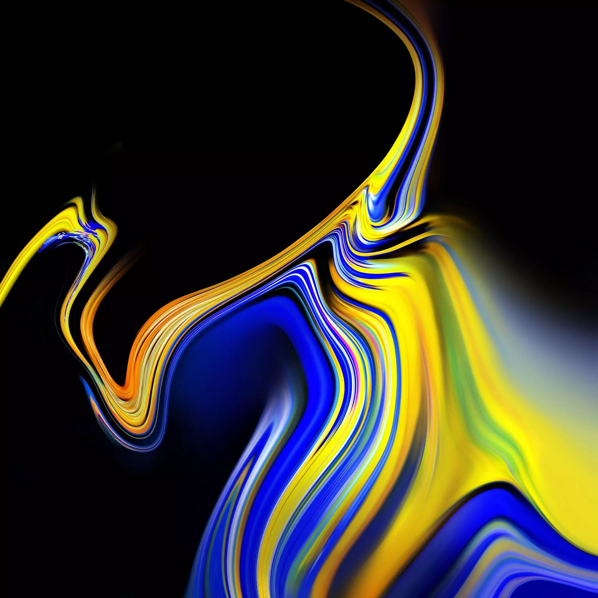 Blue Yellow Black Ripple Samsung