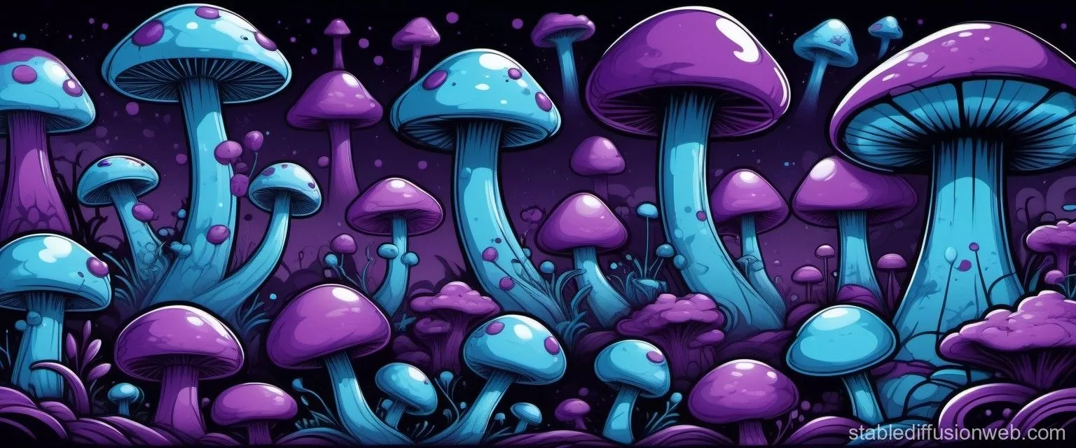 Dark Purple and Blue Desktop Wallpaper